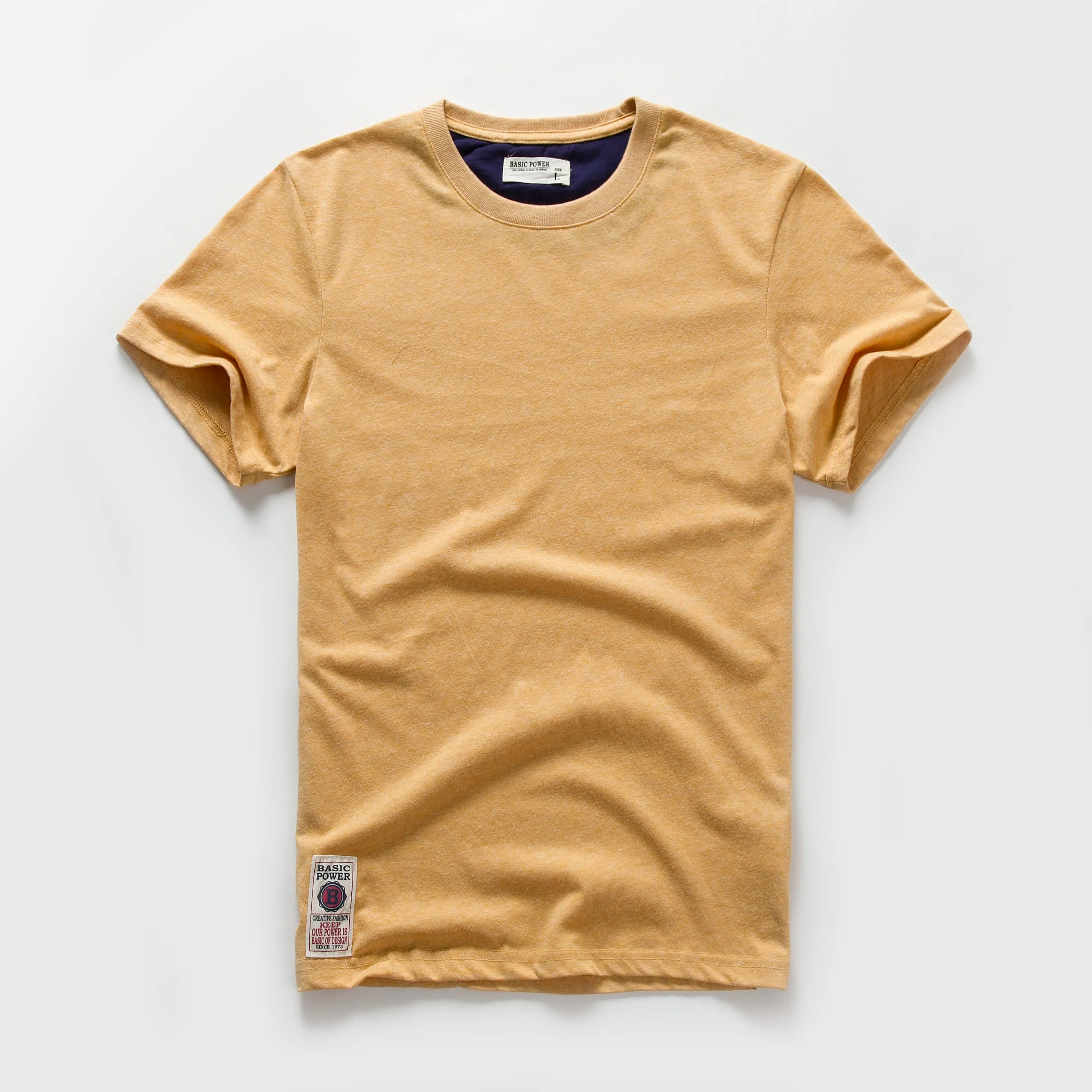 Men's T-shirt Cotton Solid Color t shirt Men Causal O-neck Basic Tshirt Male High Quality Classical Tops