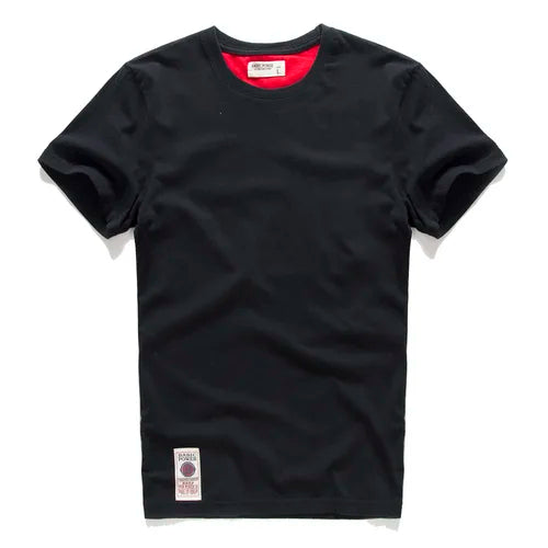 Men's T-shirt Cotton Solid Color t shirt Men Causal O-neck Basic Tshirt Male High Quality Classical Tops
