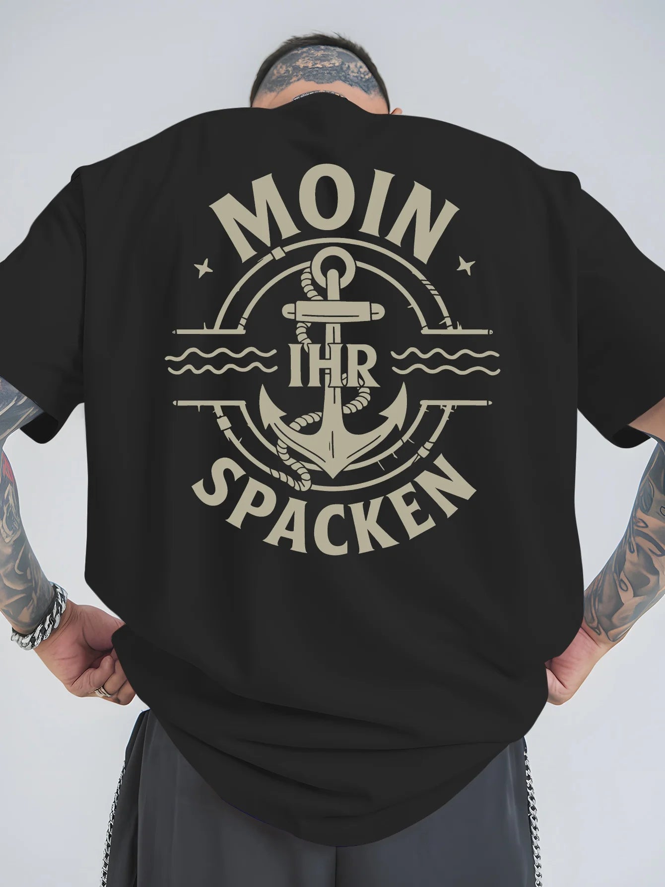 Men's T-shirt - 100% cotton printed, loose-fitting, comfortable, trendy and high-quality short-sleeved T-shirt