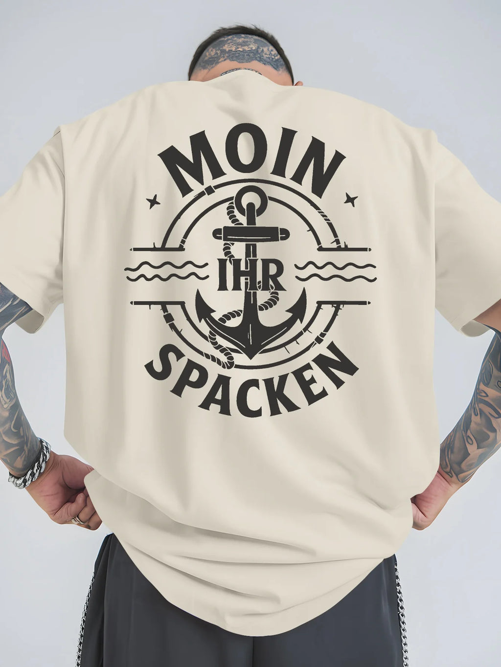 Men's T-shirt - 100% cotton printed, loose-fitting, comfortable, trendy and high-quality short-sleeved T-shirt